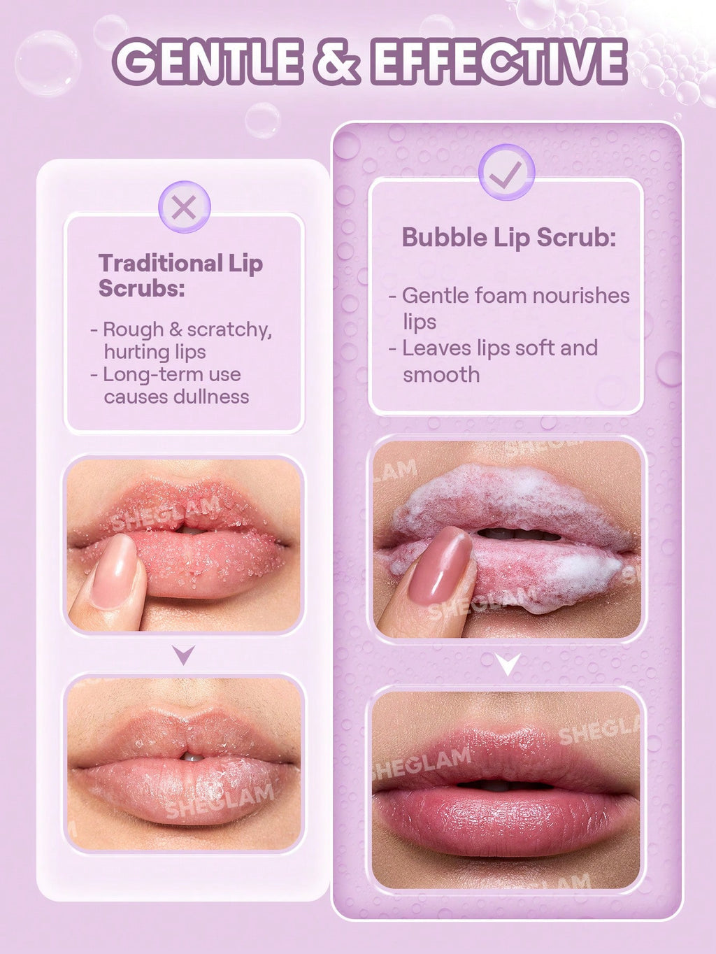 Sheglam bubble Lip Scrub