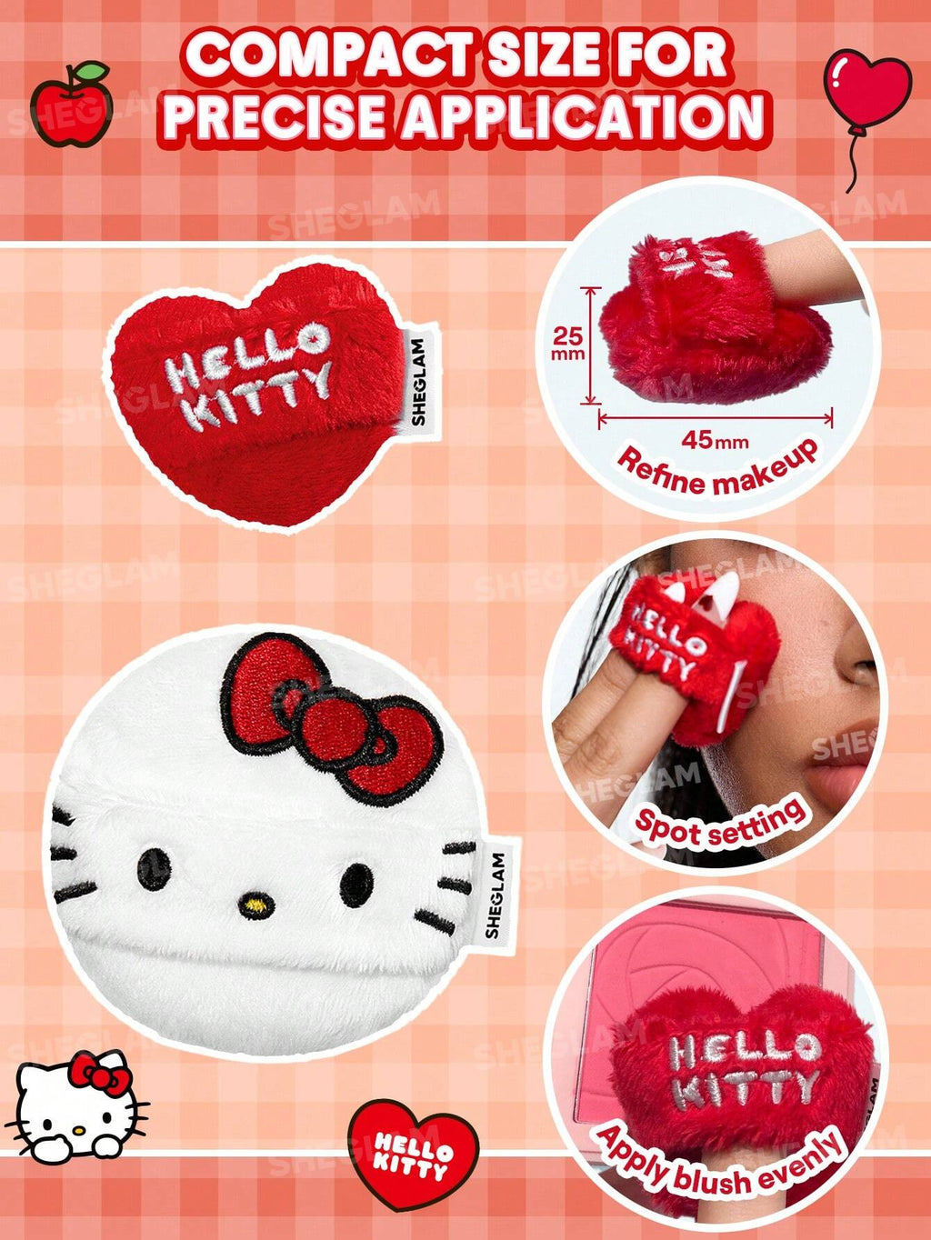Hello Kitty｜SHEGLAM Cupid Cutie Powder Puff