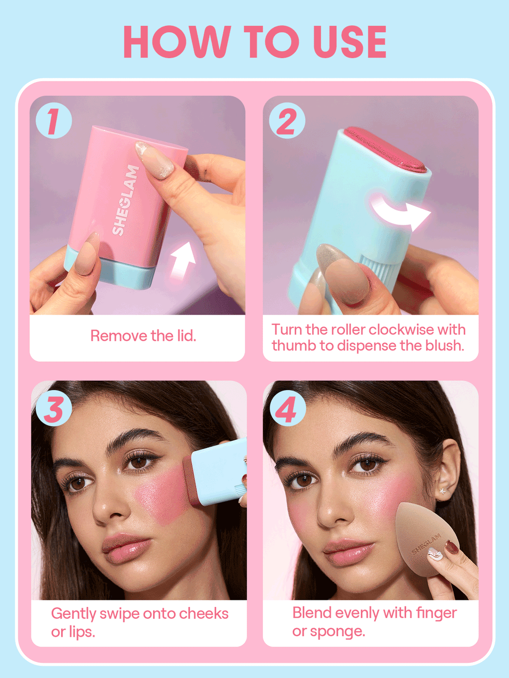 Sheglam glass glow blush stick