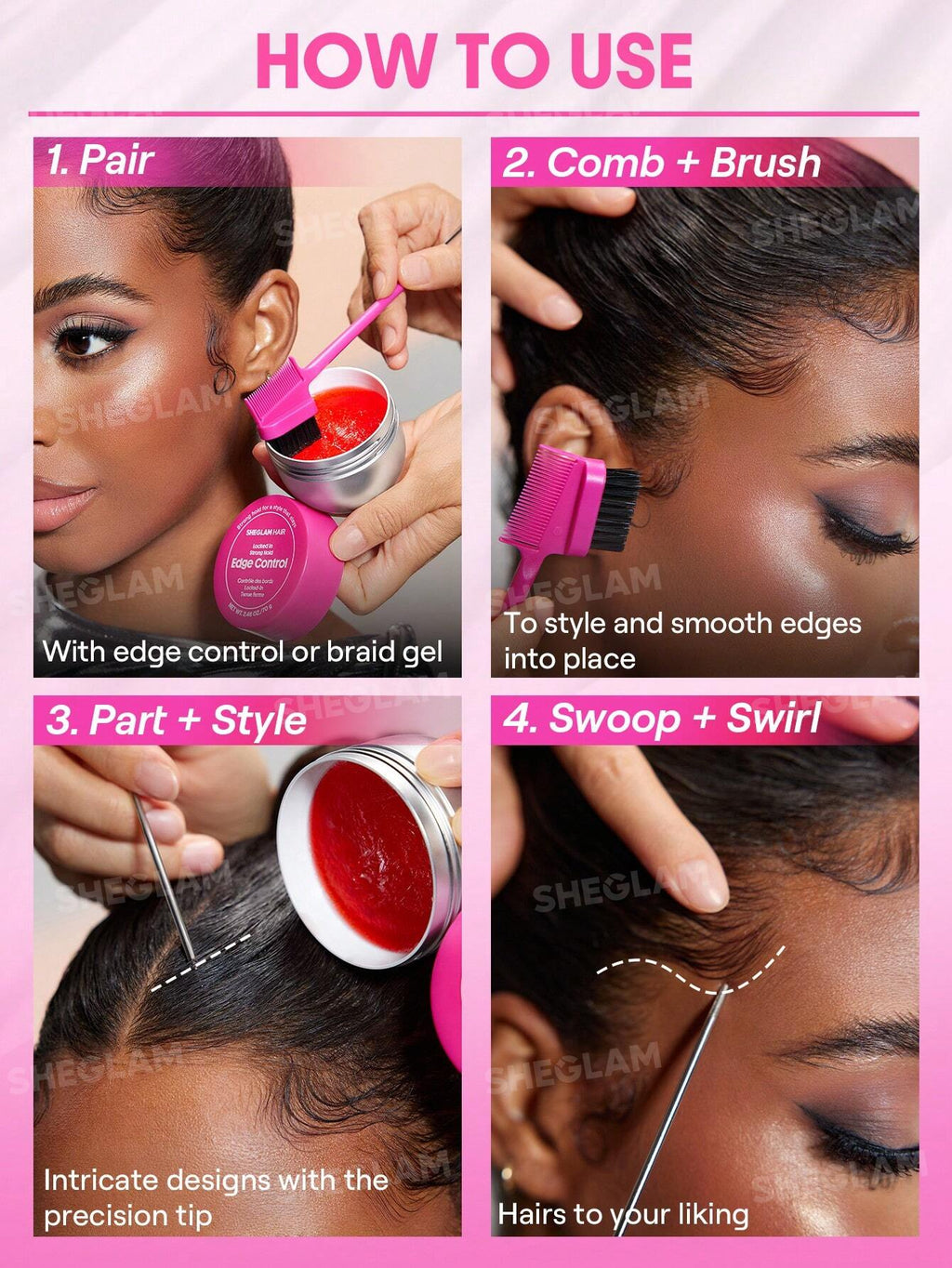 Sheglam Locked in Edge Bestie 3-In-1 Styling Tool