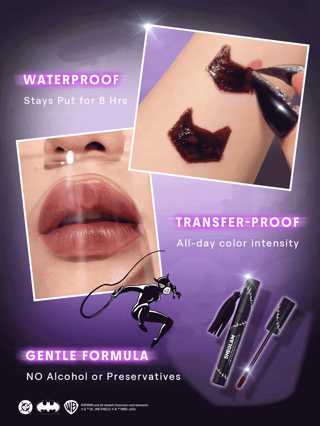 CATWOMAN™ | SHEGLAM I Am Not A Kitten Peel-Off Lip Tint-High Stakes