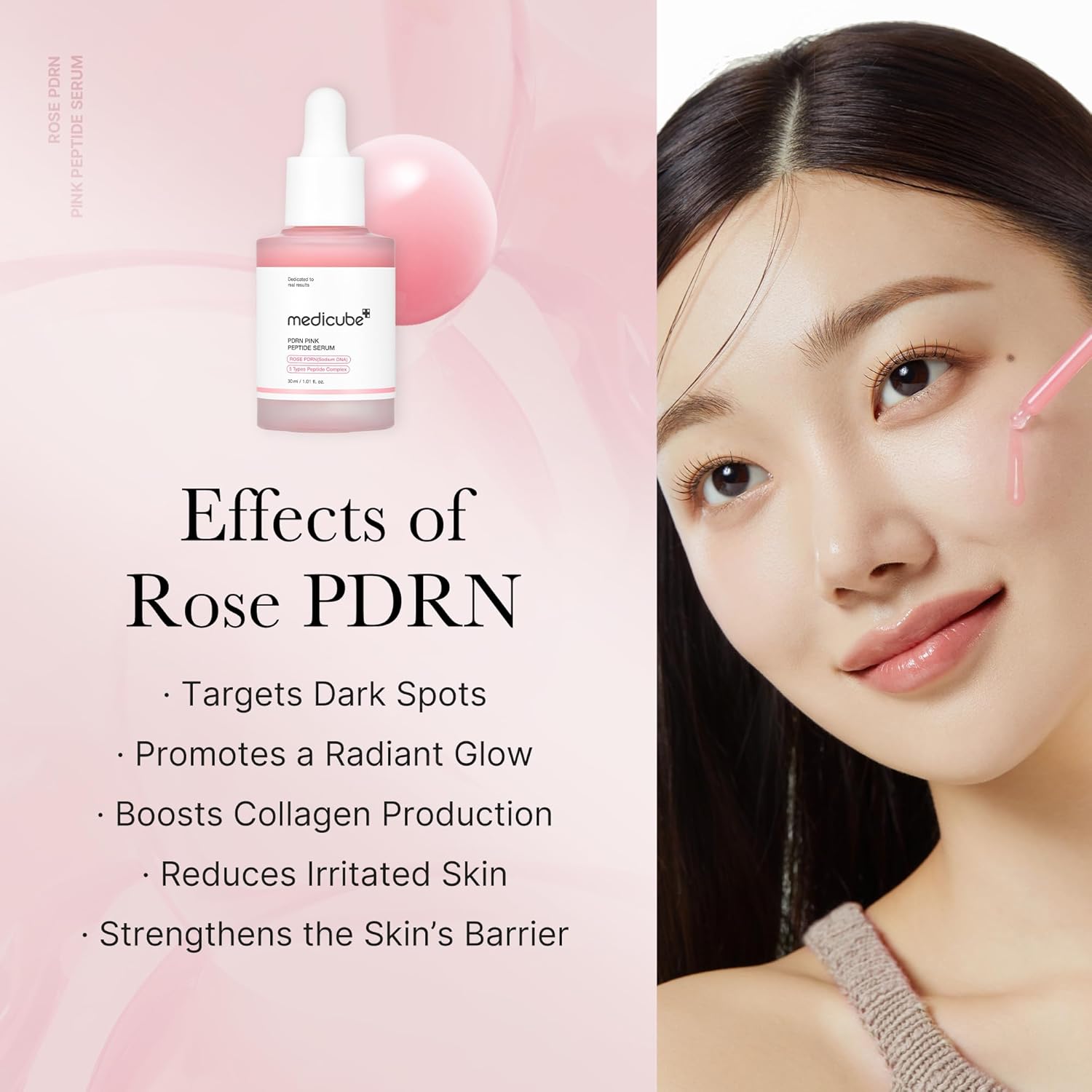 Medicube PDRN Pink Peptide Serum, Pink glow serum