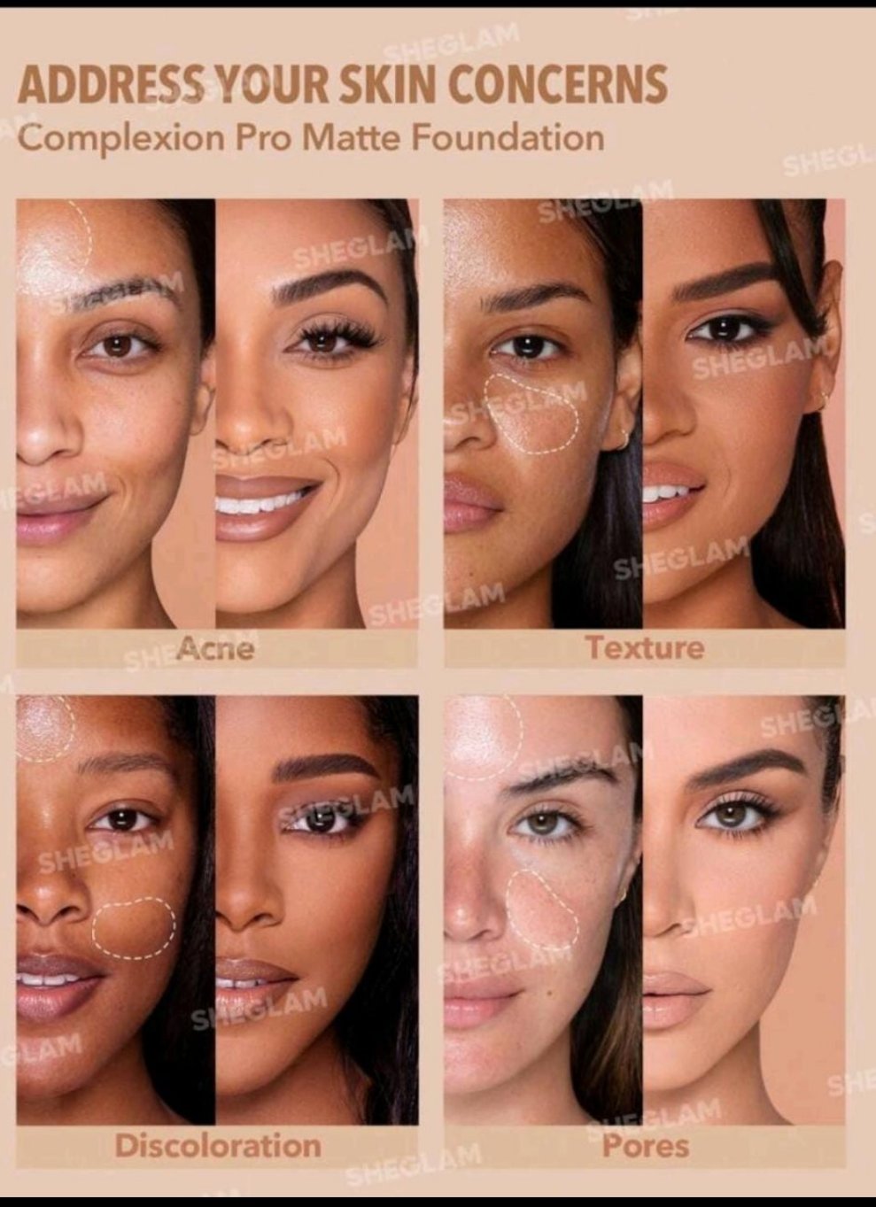 Sheglam Complexion Pro Full coverage Liquid Matte Foundation