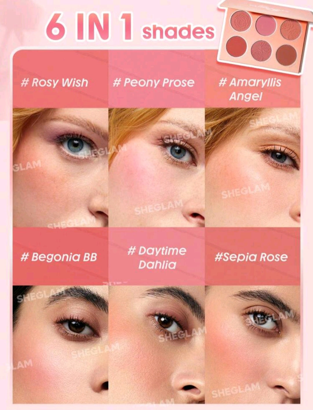 Sheglam Floral Blush Flush Palette