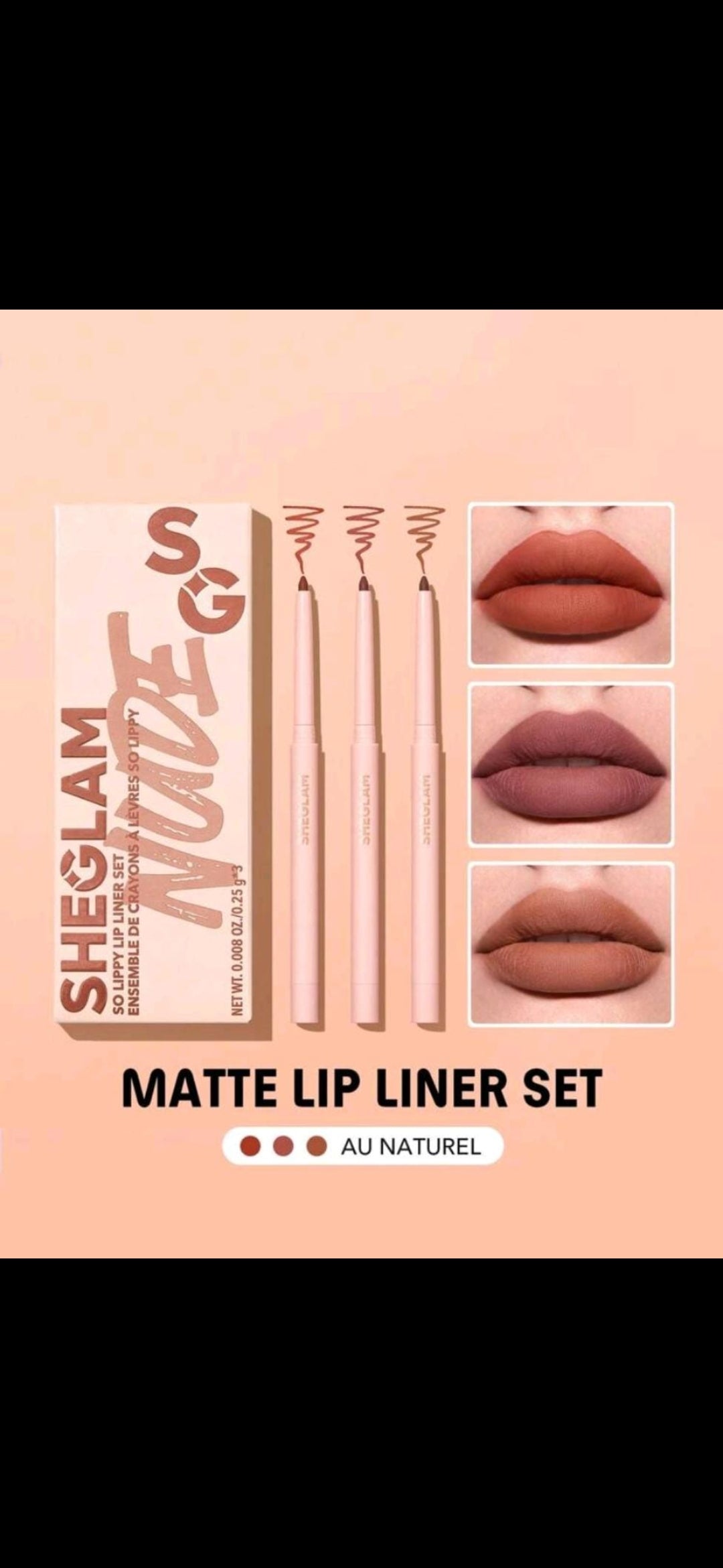 Sheglam Matte lip liner set