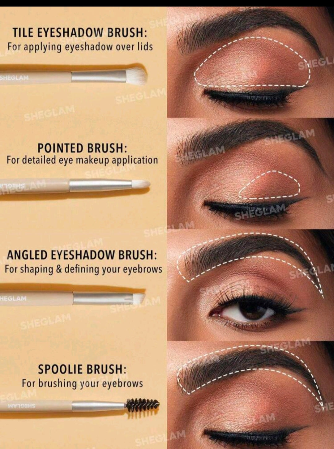 Sheglam Eye Essentials Brush set with Pouch