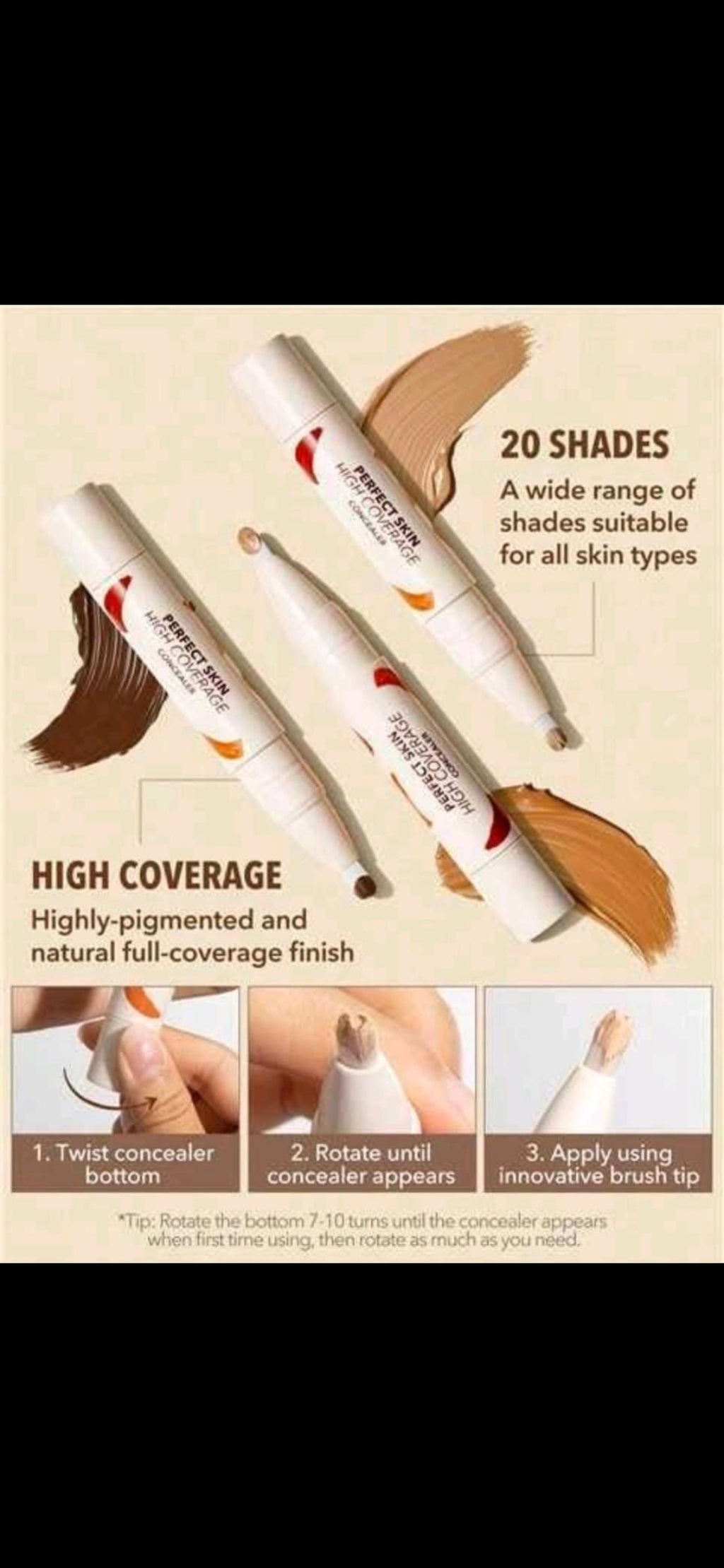 Sheglam High Skin Coverage concealer