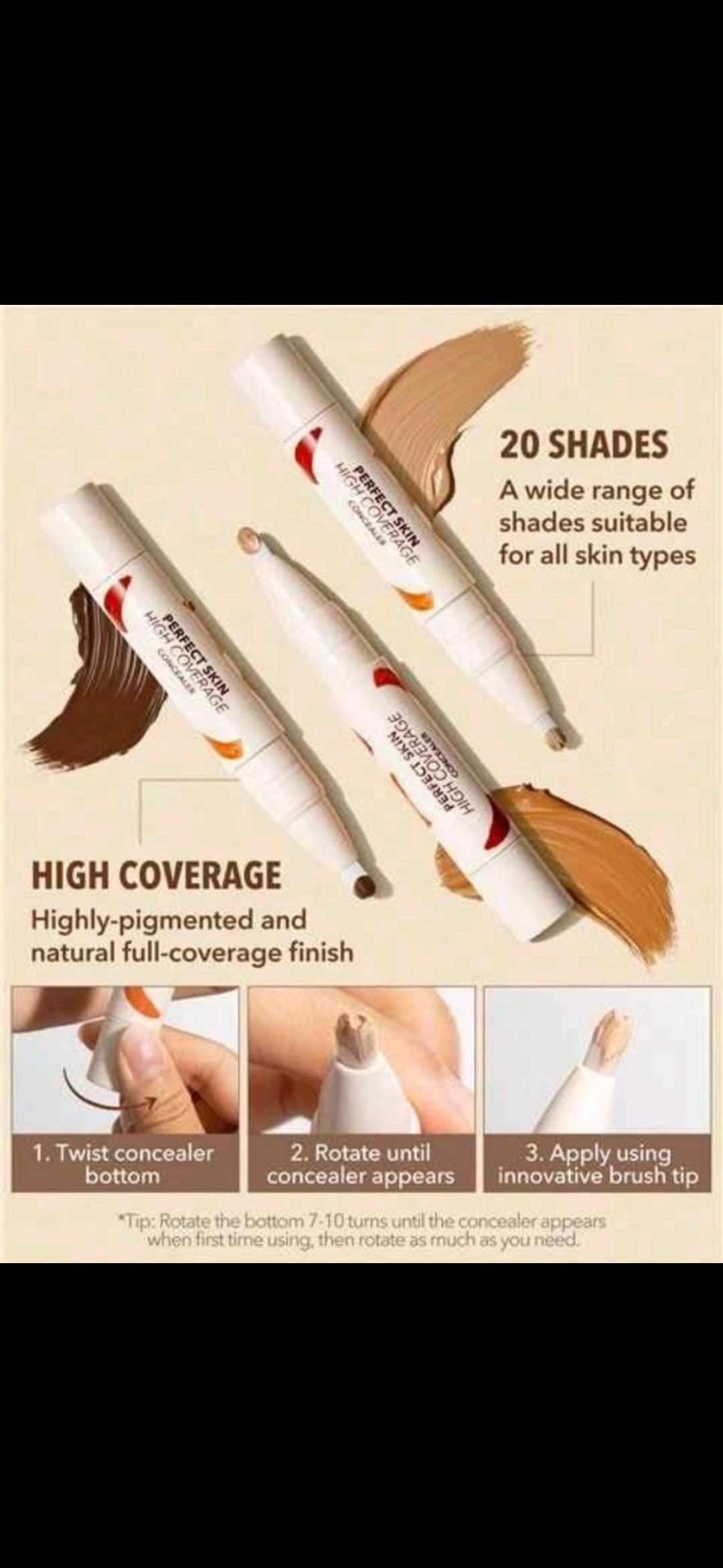 Sheglam High Skin Coverage concealer