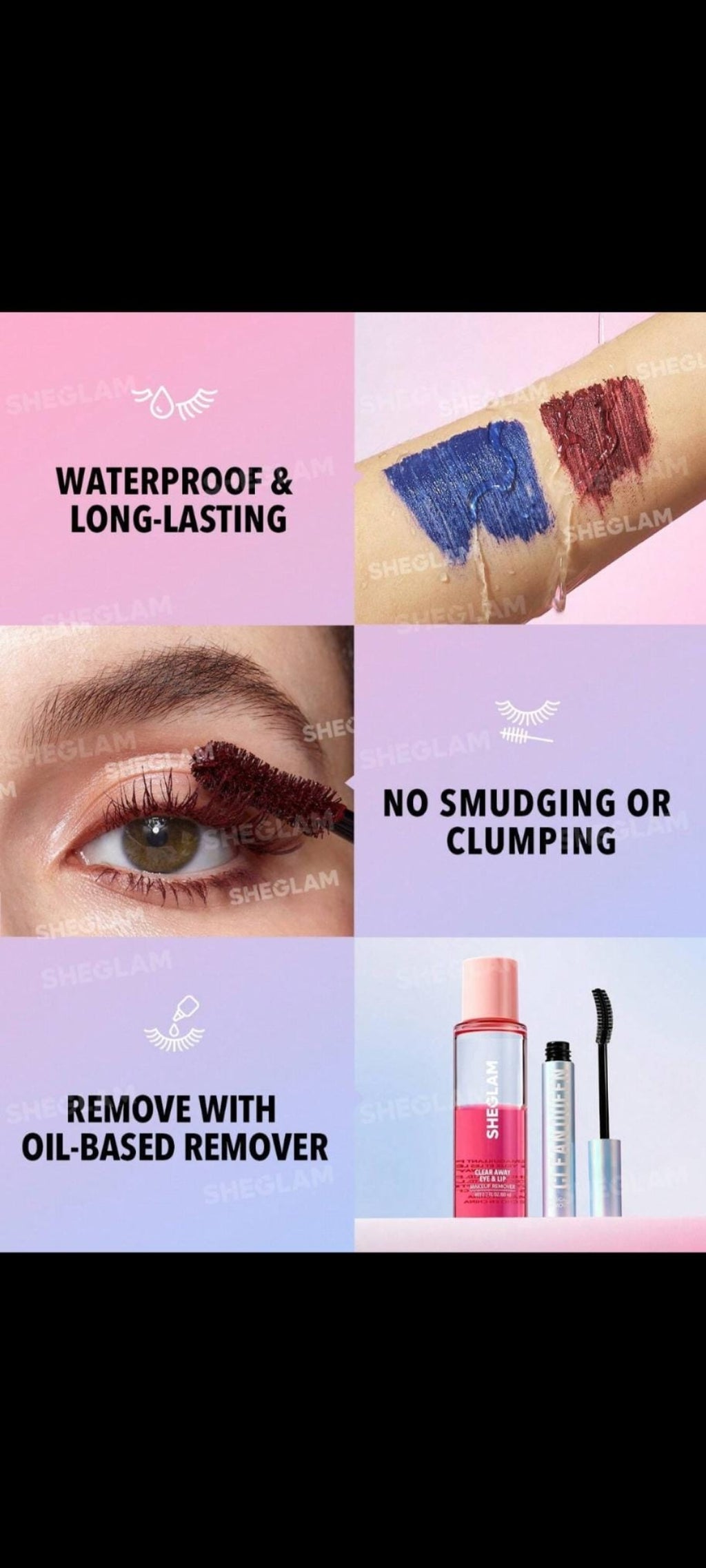 Sheglam 2 in 1 colored mascara