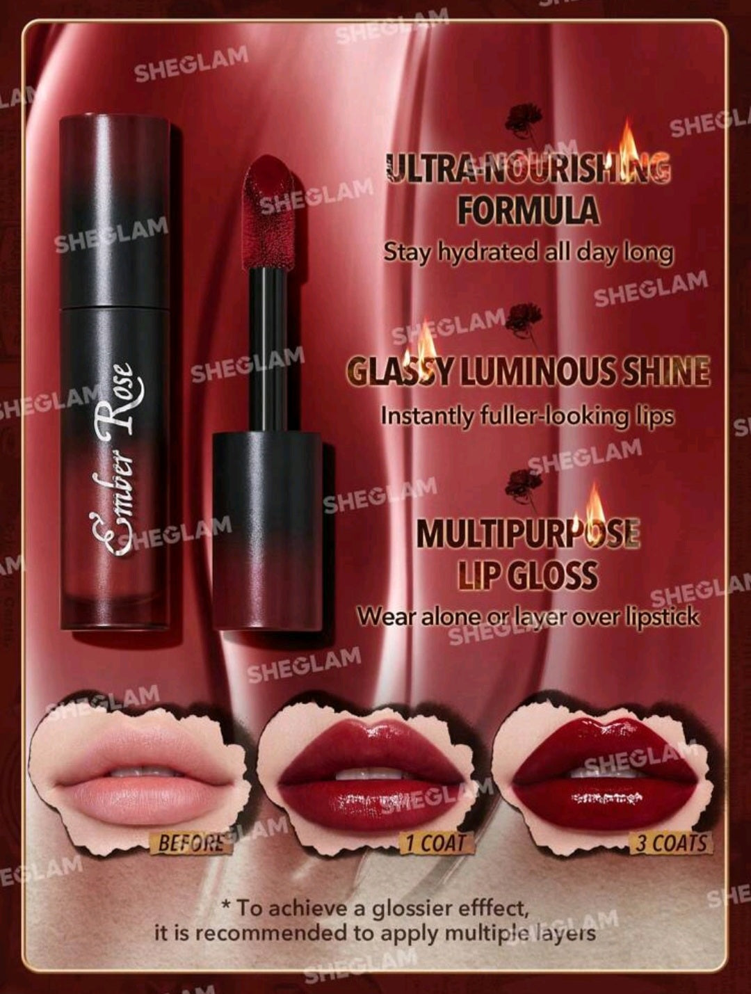 Sheglam Ember Rose Lip Gloss