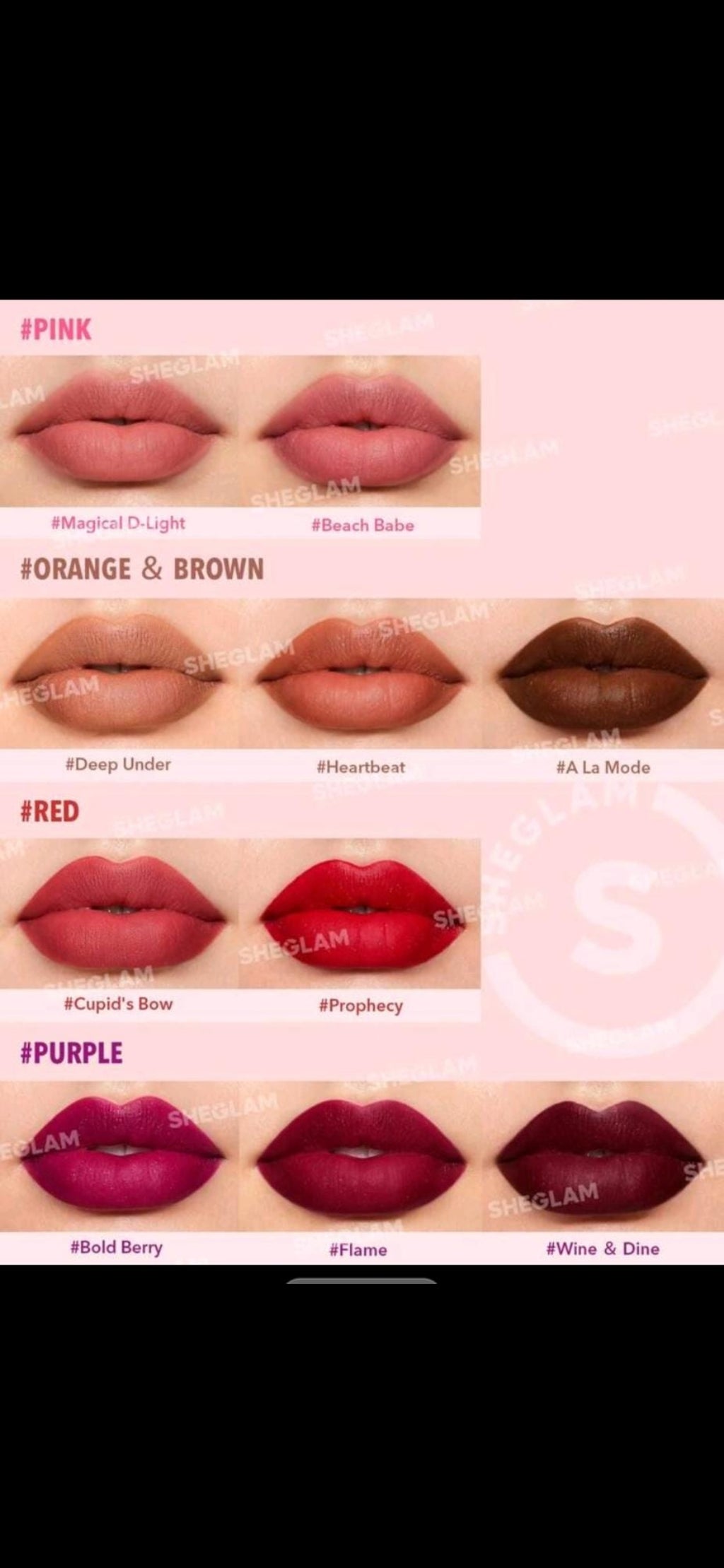 Sheglam Shimmer matte Lipstick