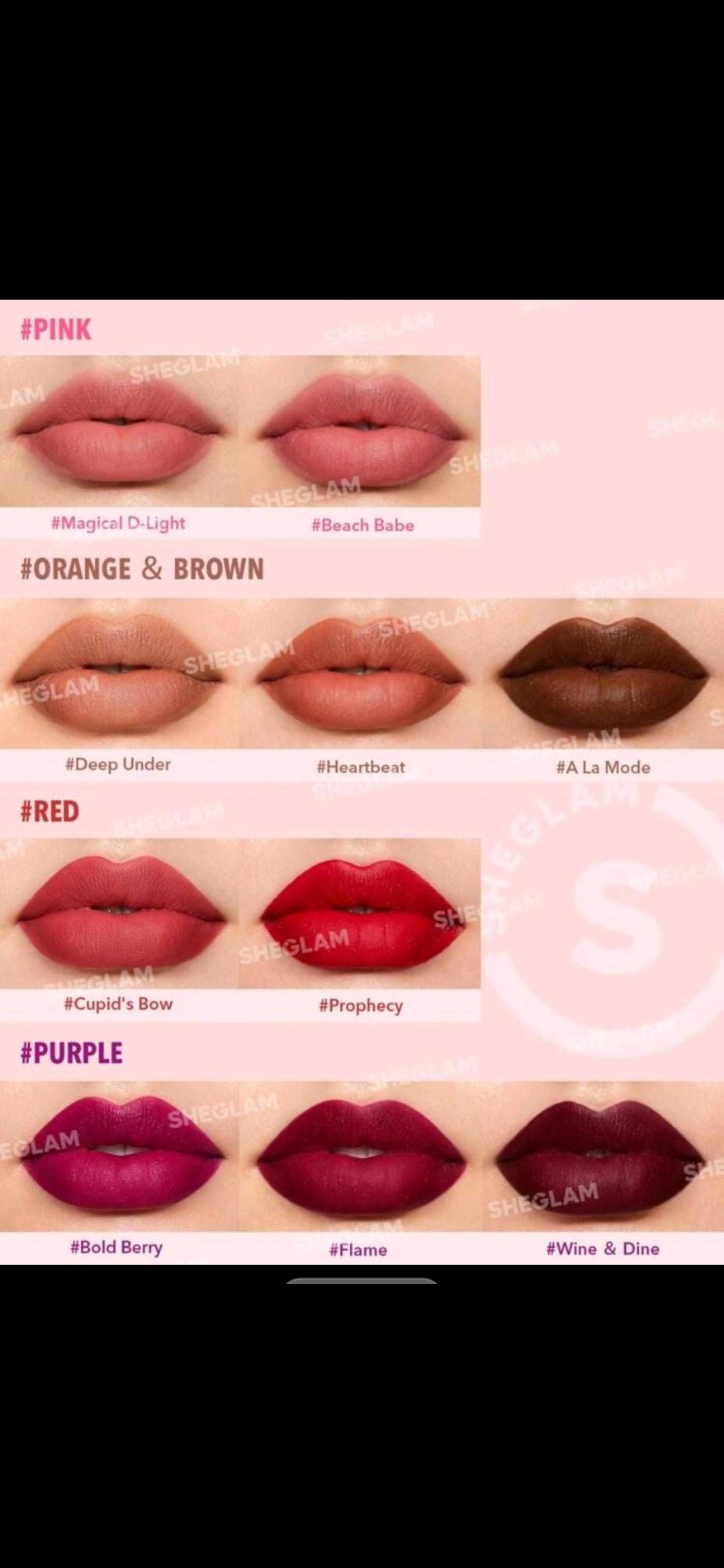 Sheglam Shimmer matte Lipstick