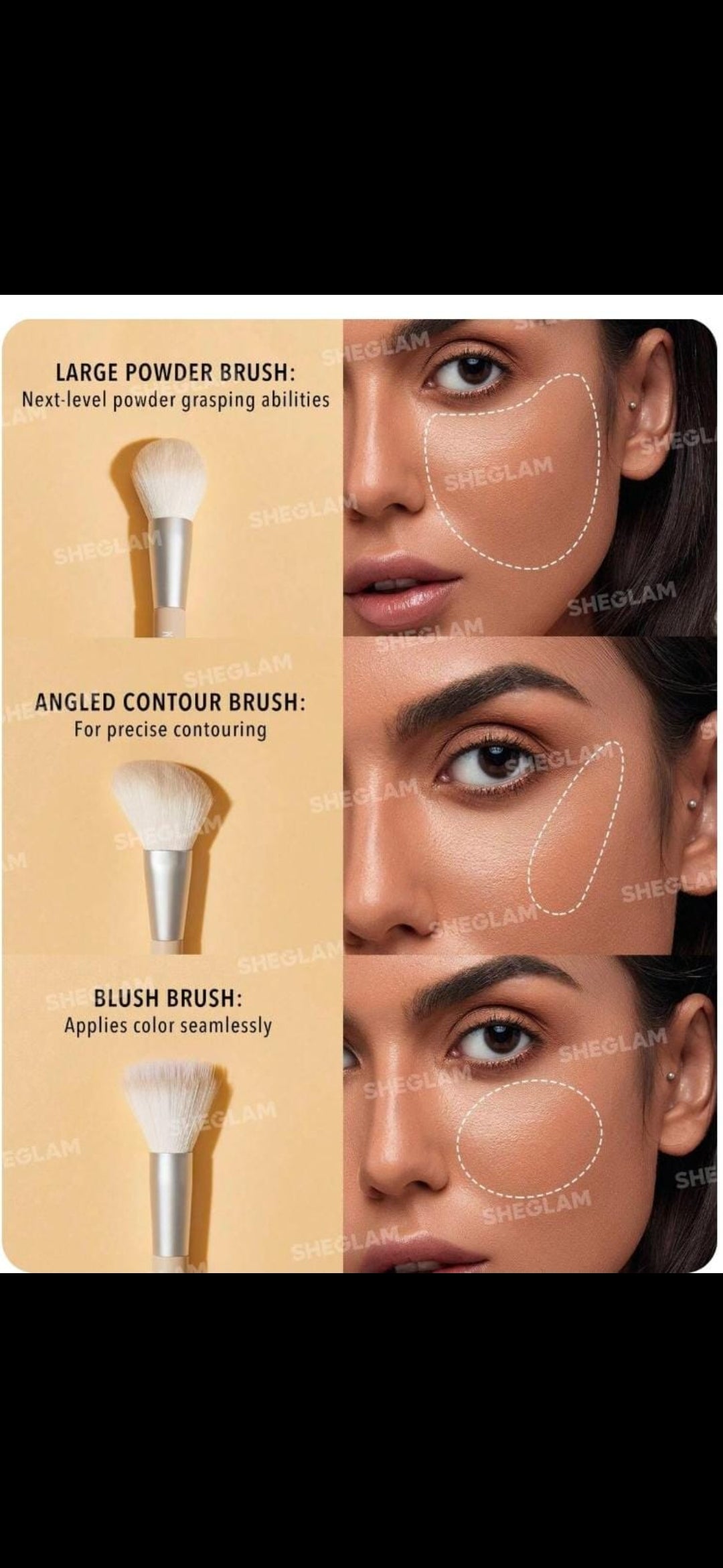 Sheglam Double Sided Brush + Pouch