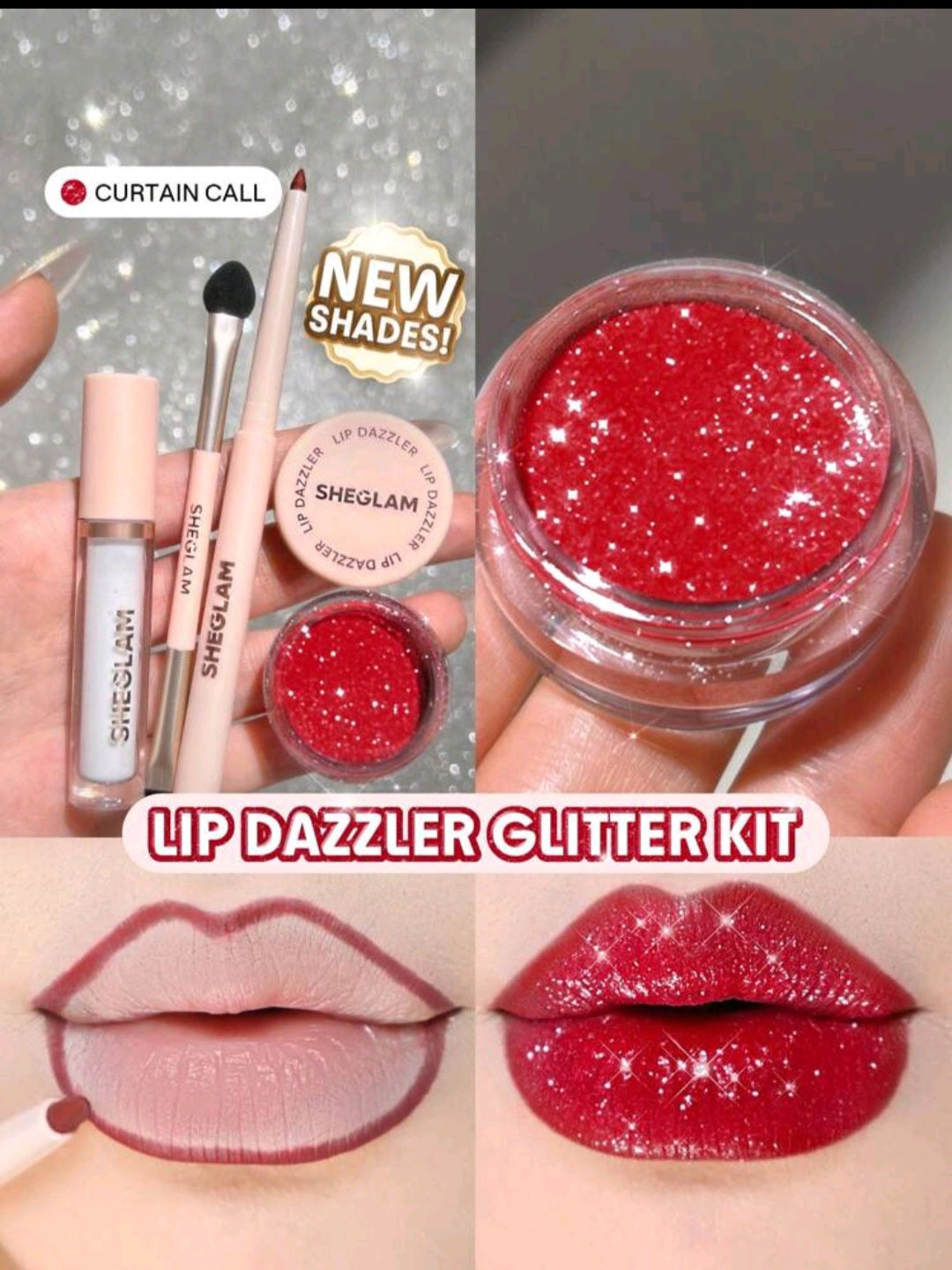 Sheglam Lip Dazzler Glitter Kit