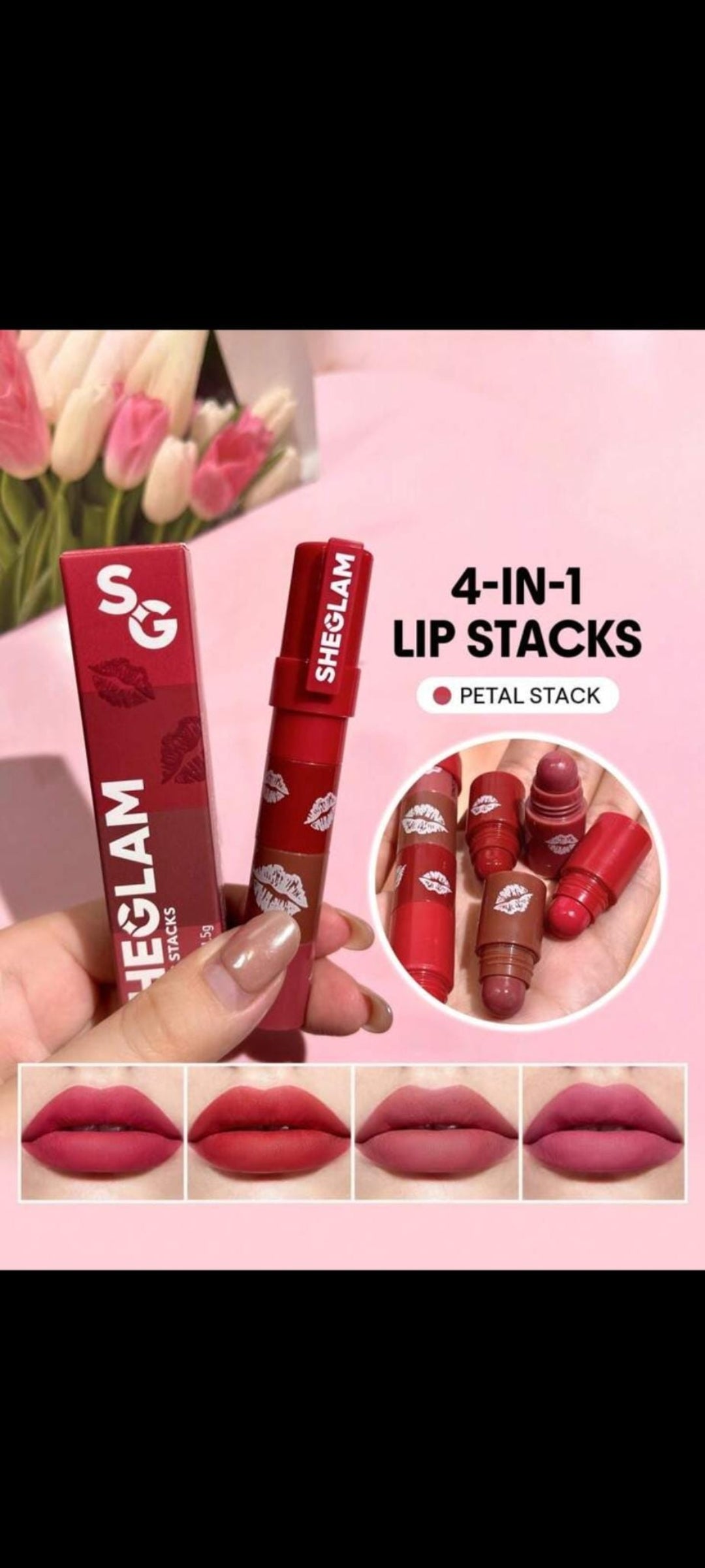 Sheglam 4 in 1 mini lip stacks