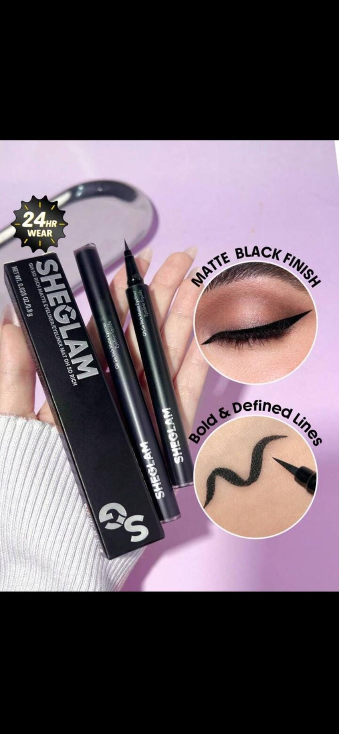 Sheglam 24hr Matte Black eyeliner