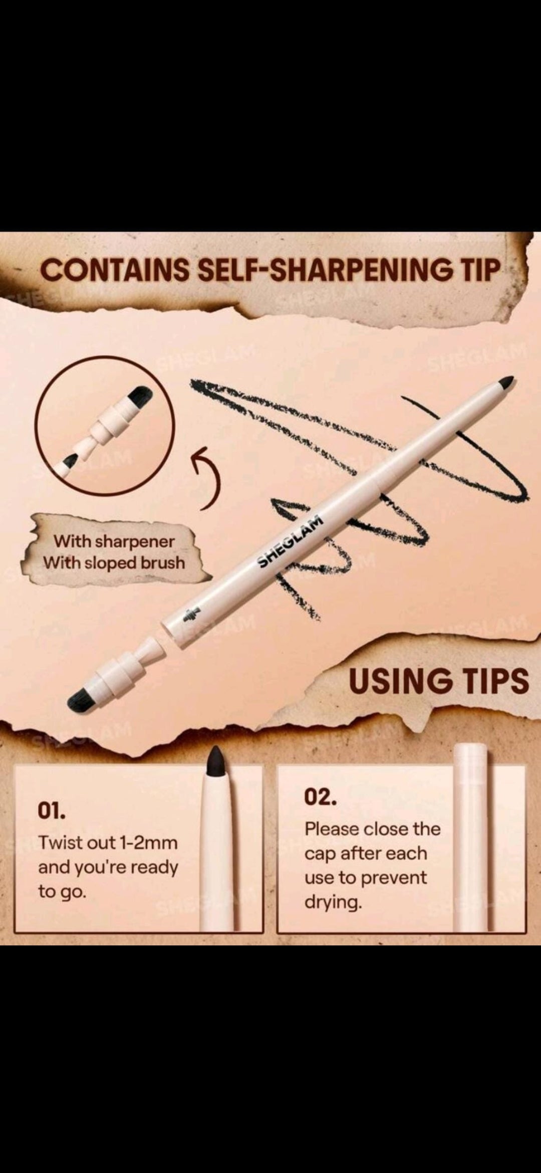 Sheglam Gel glide eyeliner pencil