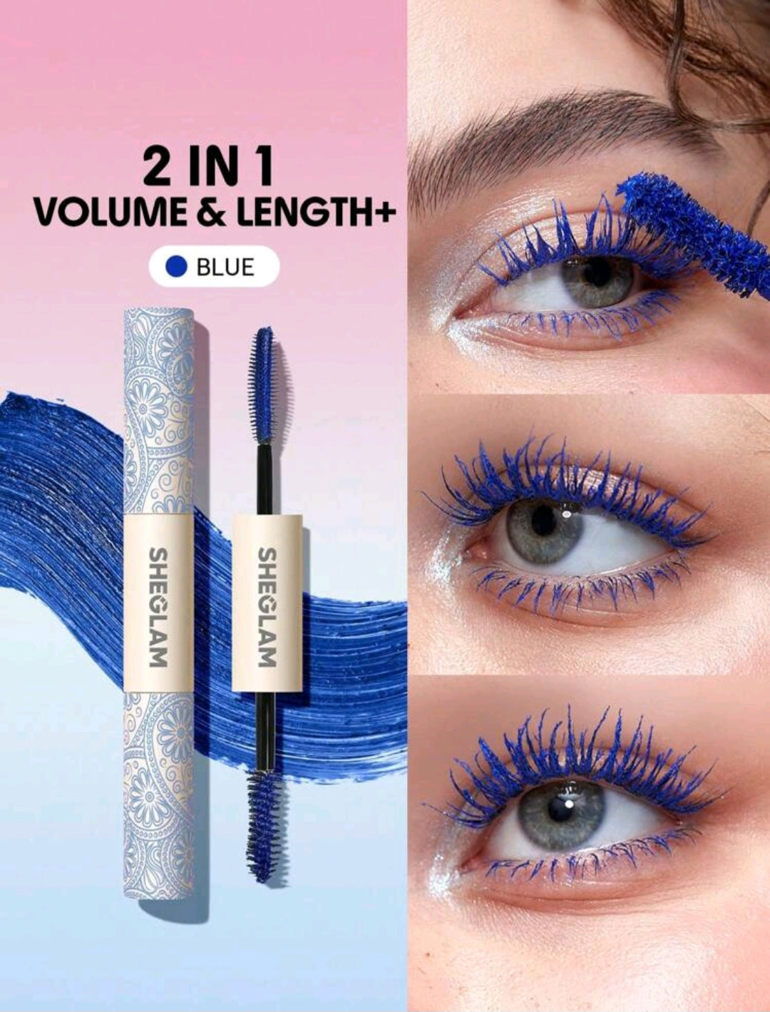 Sheglam 2 in 1 colored mascara