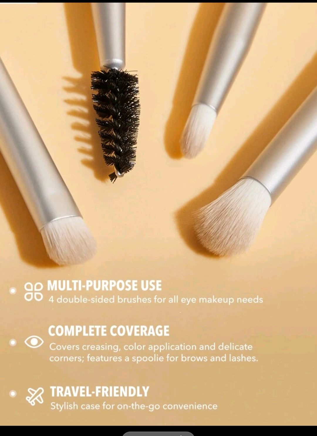 Sheglam Eye Essentials Brush set with Pouch