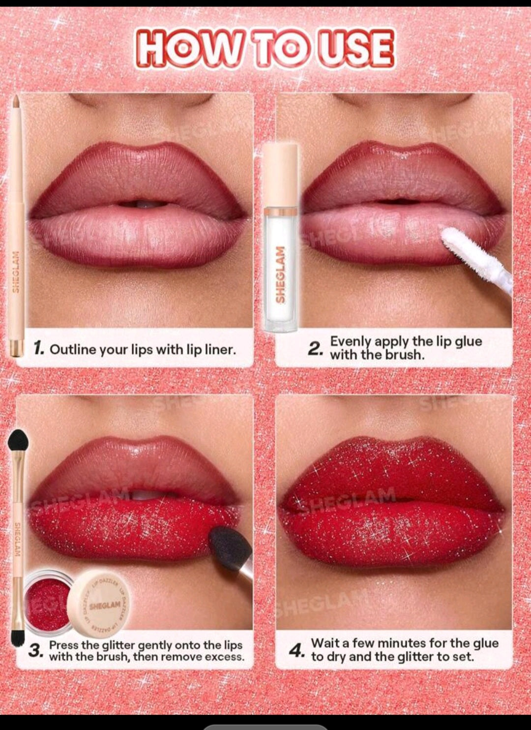 Sheglam Lip Dazzler Glitter Kit