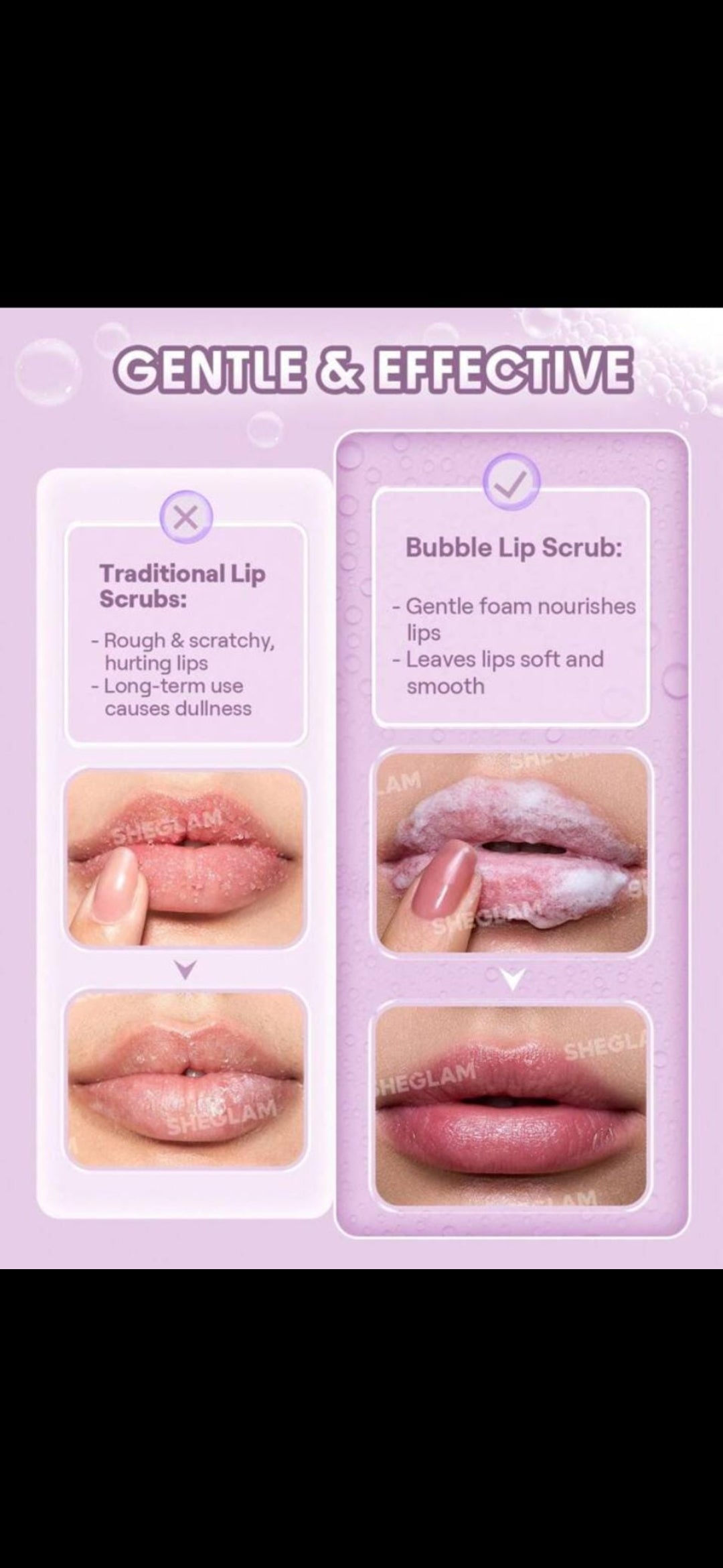 Sheglam bubble Lip Scrub