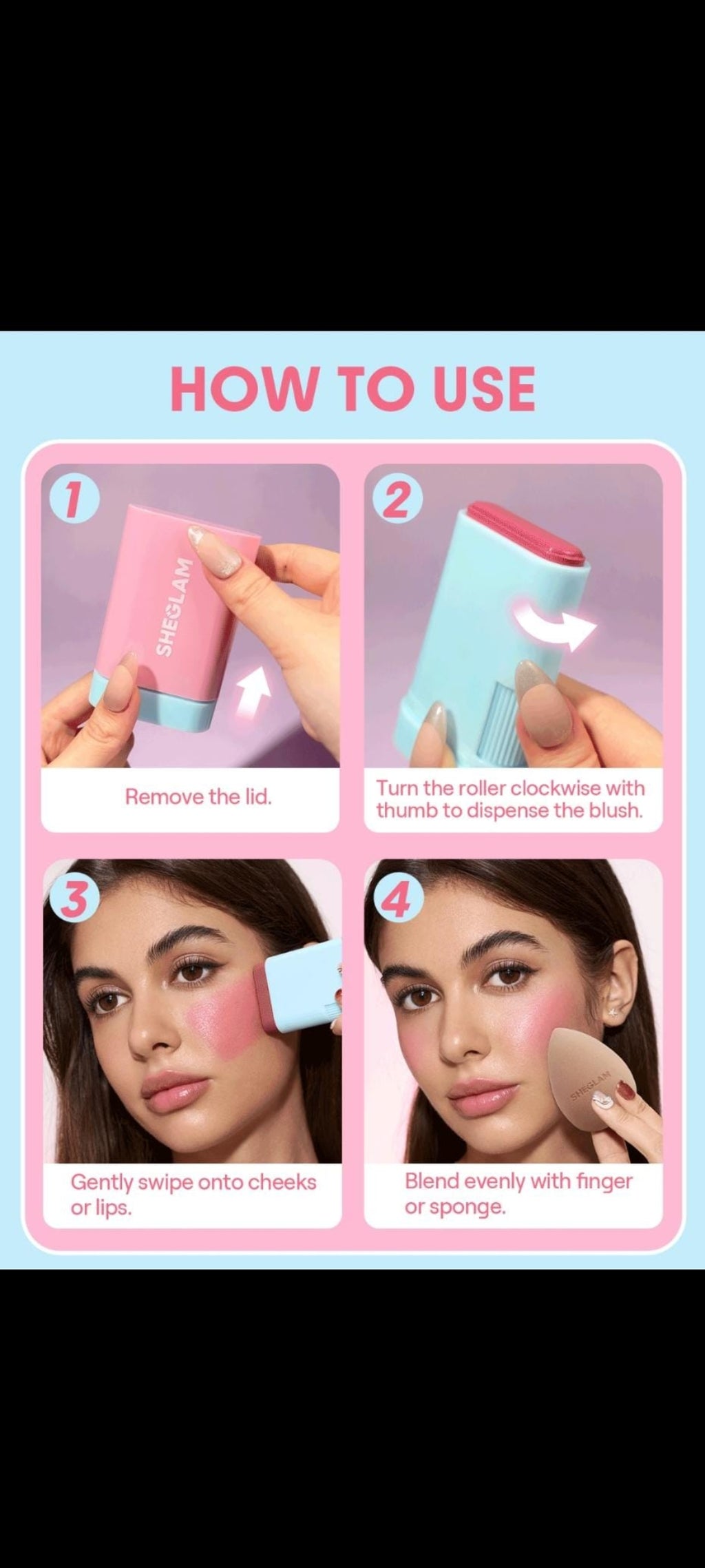 Sheglam glass glow blush stick