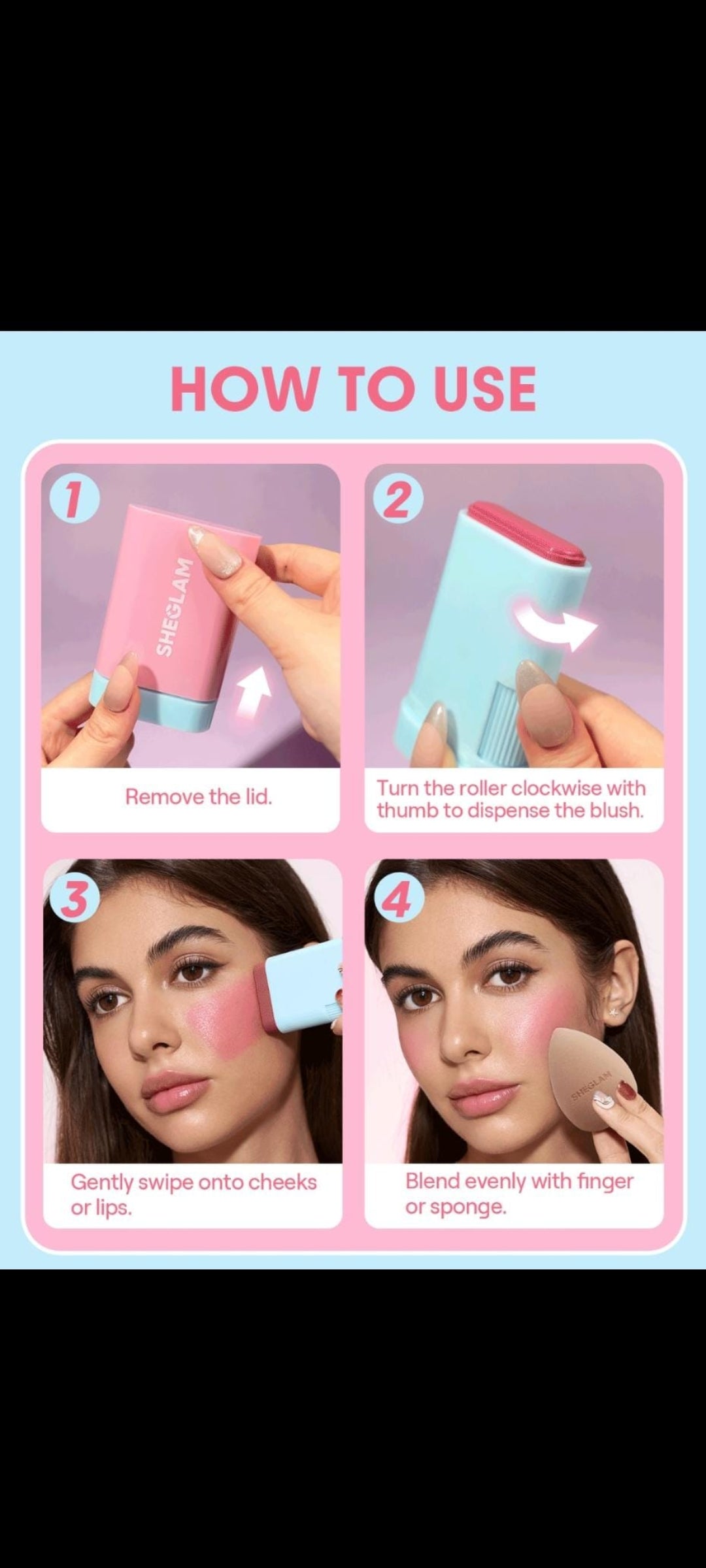 Sheglam glass glow blush stick