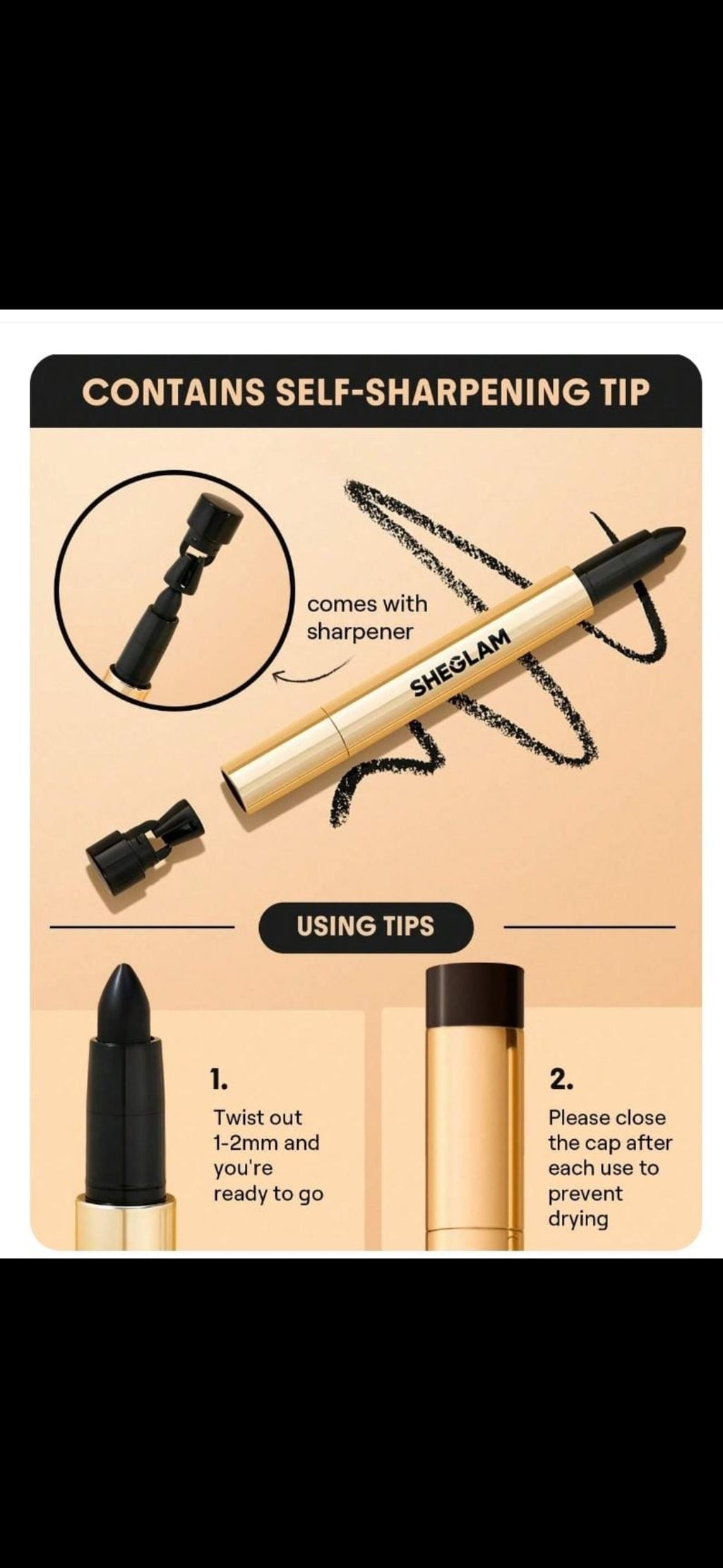 Sheglam cream eyeliner pencil
