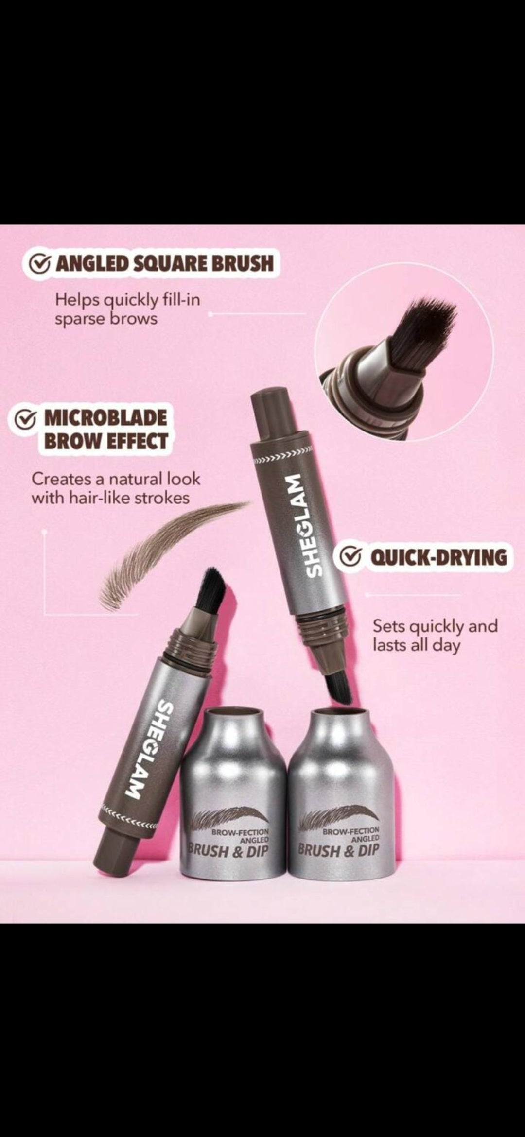 Sheglam Brow Fection Angled Brush & Dip
