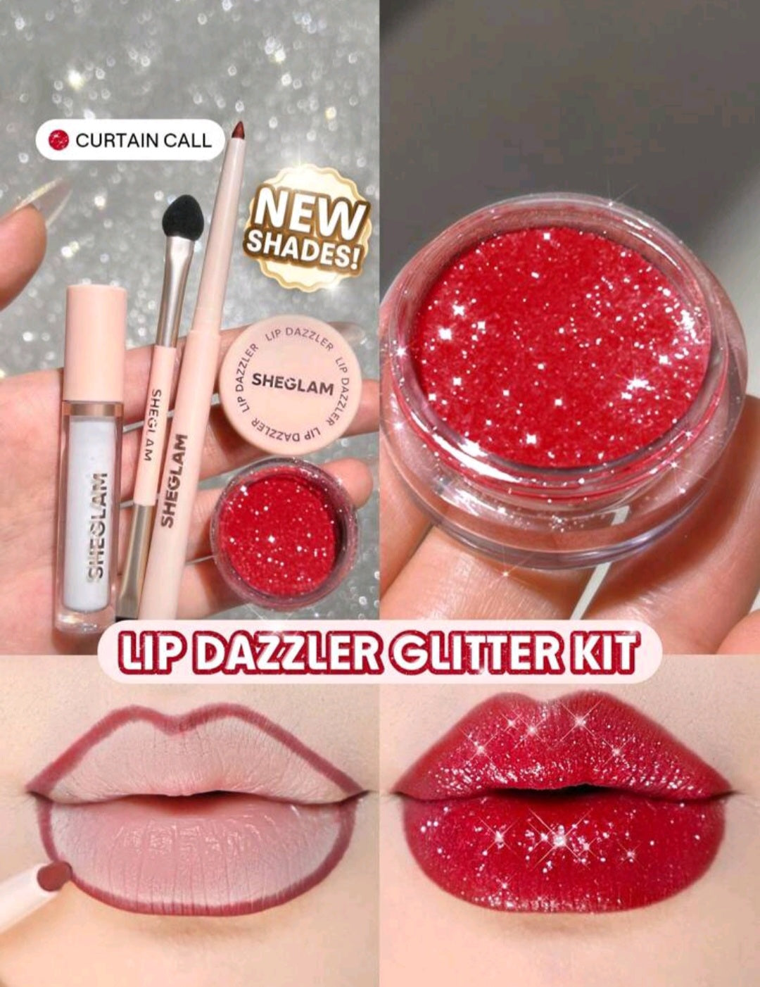 Sheglam Lip Dazzler Glitter Kit