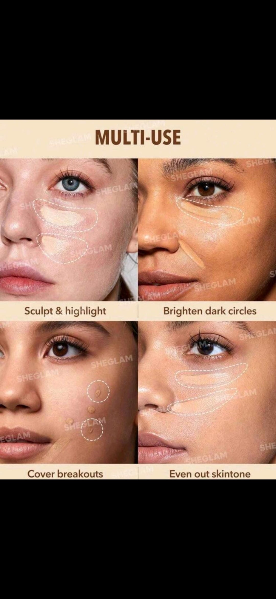 Sheglam High Skin Coverage concealer