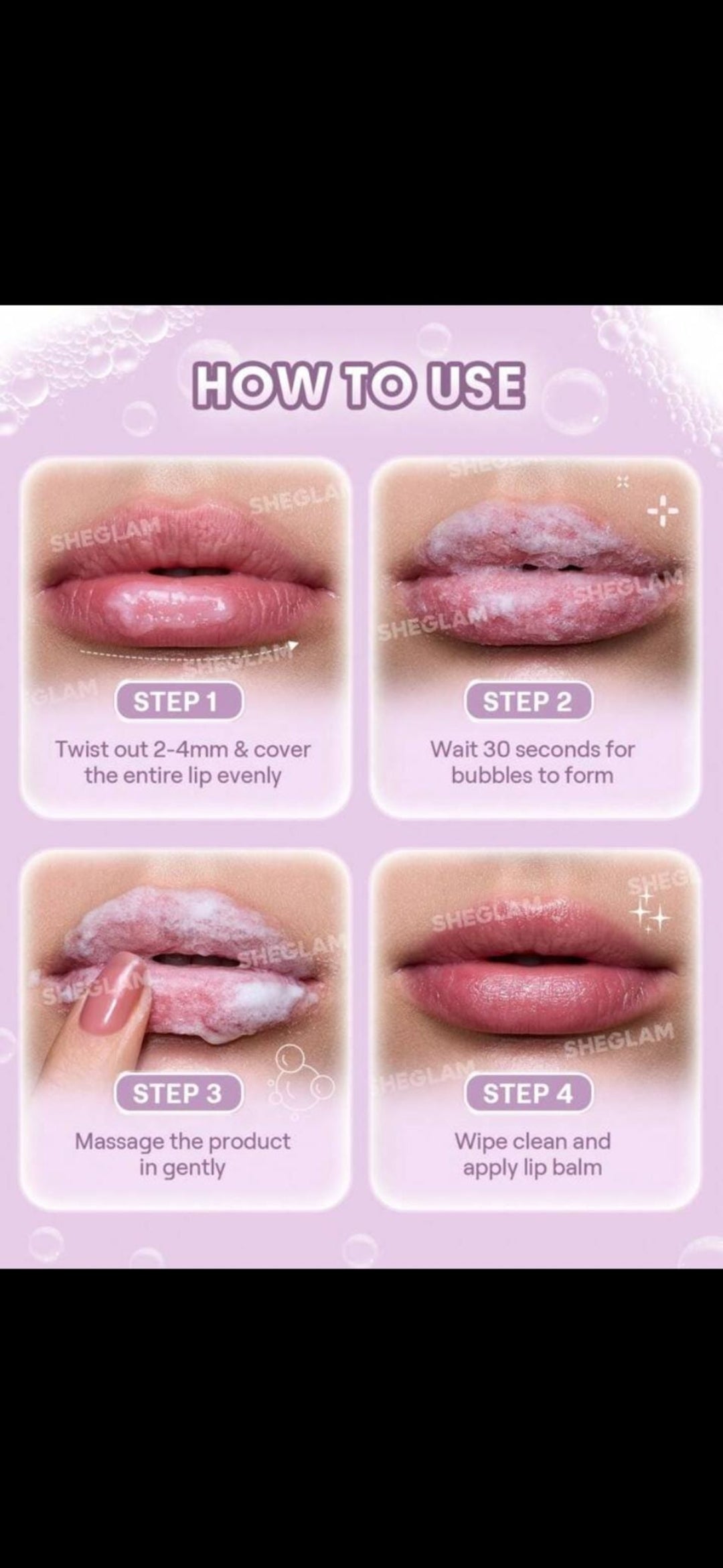 Sheglam bubble Lip Scrub
